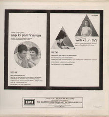 Aap Ki Parchhaiyan and Woh Kaun Thi 1960 Hindi Indian Vinyl LP