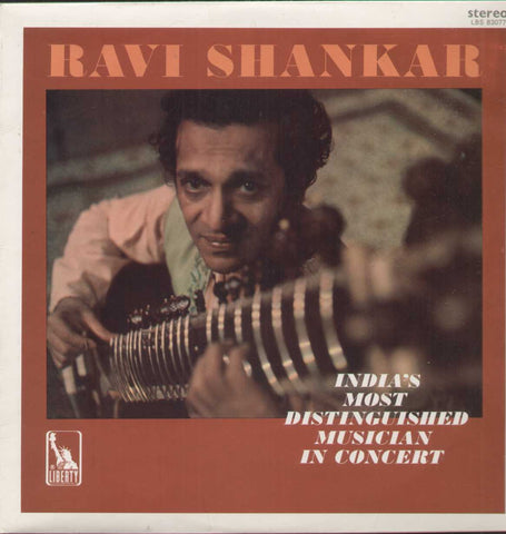 Ravi Shankar In Concert Indian Vinyl LP