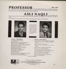 Professor And Asli Naqli Bollywood Vinyl LP