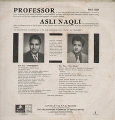 Top Hits Soundtrack Recordings Professor Asli Naqli Bollywood Vinyl LP
