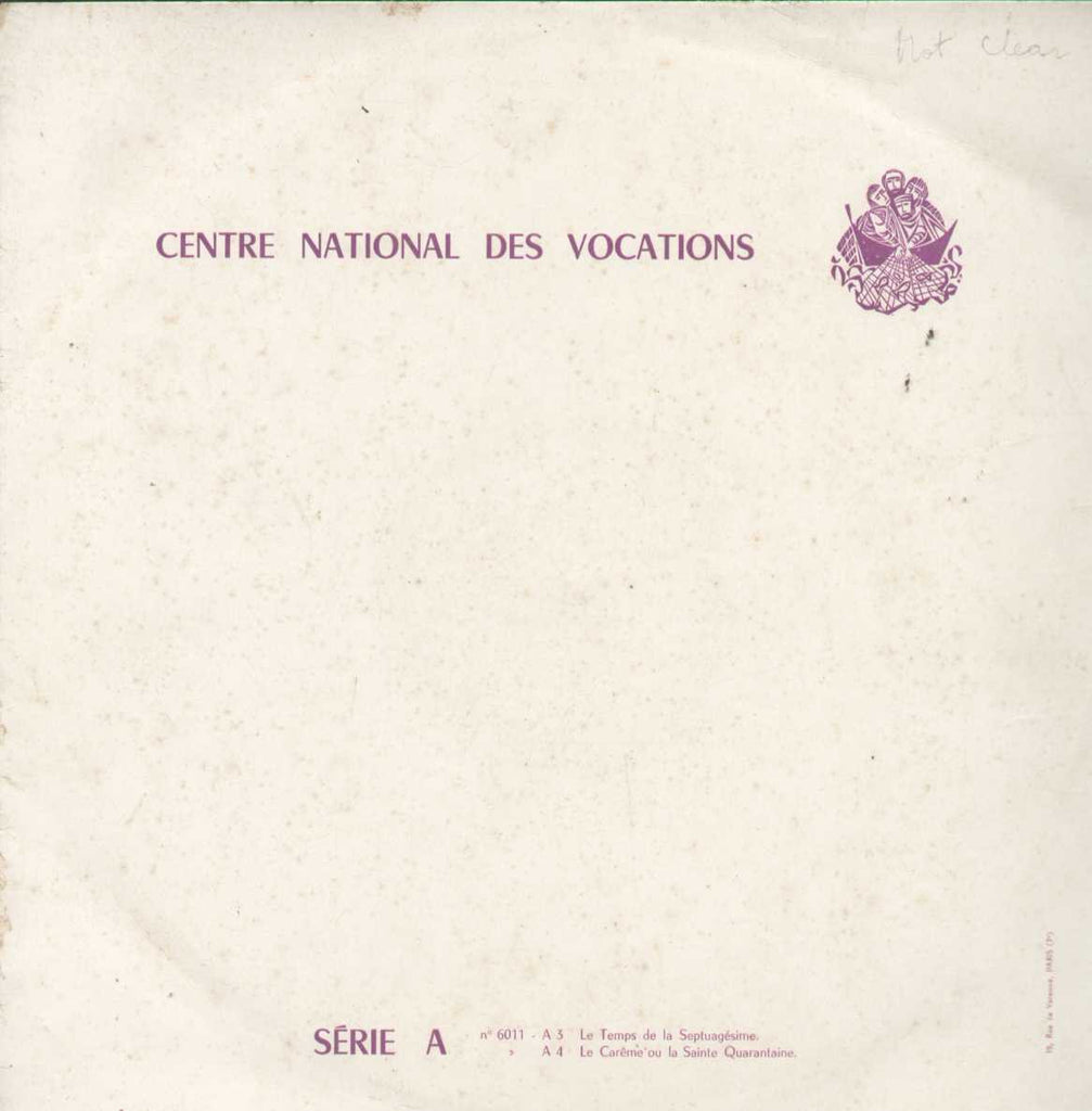 Centre National Des Vocations Srie A English Vinyl LP