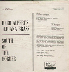 Herb Alpert's Tijuana Brass South Of The Border English Vinyl LP