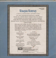 Raga Rang Bollywood Vinyl LP
