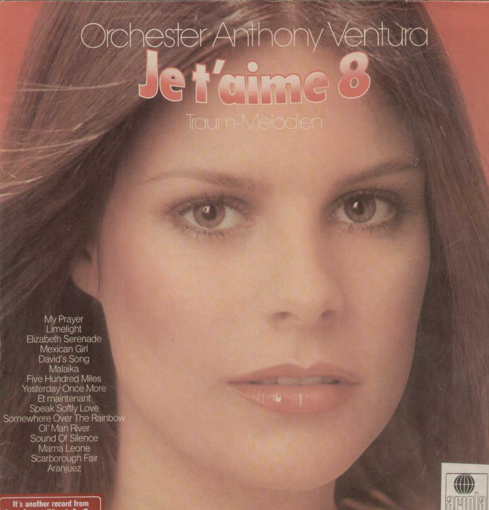 Orchester Anthony Ventura Jet' Aime 8 Traum- Melodien English Vinyl LP