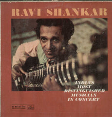 Ravi Shankar India's Most Distinguished Musician In Concert Bollywood Vinyl LP- First Press