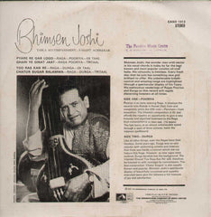 Bhimsen Joshi Classical Vocal Bollywood Vinyl LP- First Press