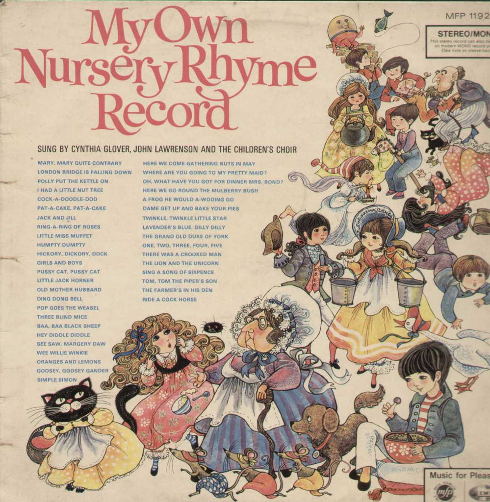 My Own Nursery Rhyme Records English Vinyl LP