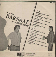 Barsaat 1960  Bollywood Vinyl LP