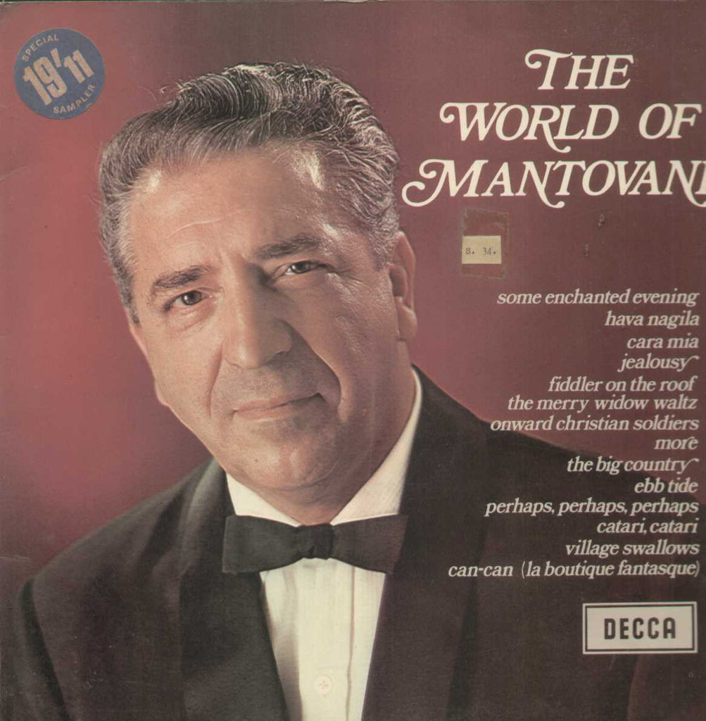 The Worls Of Mantovani English Vinyl LP