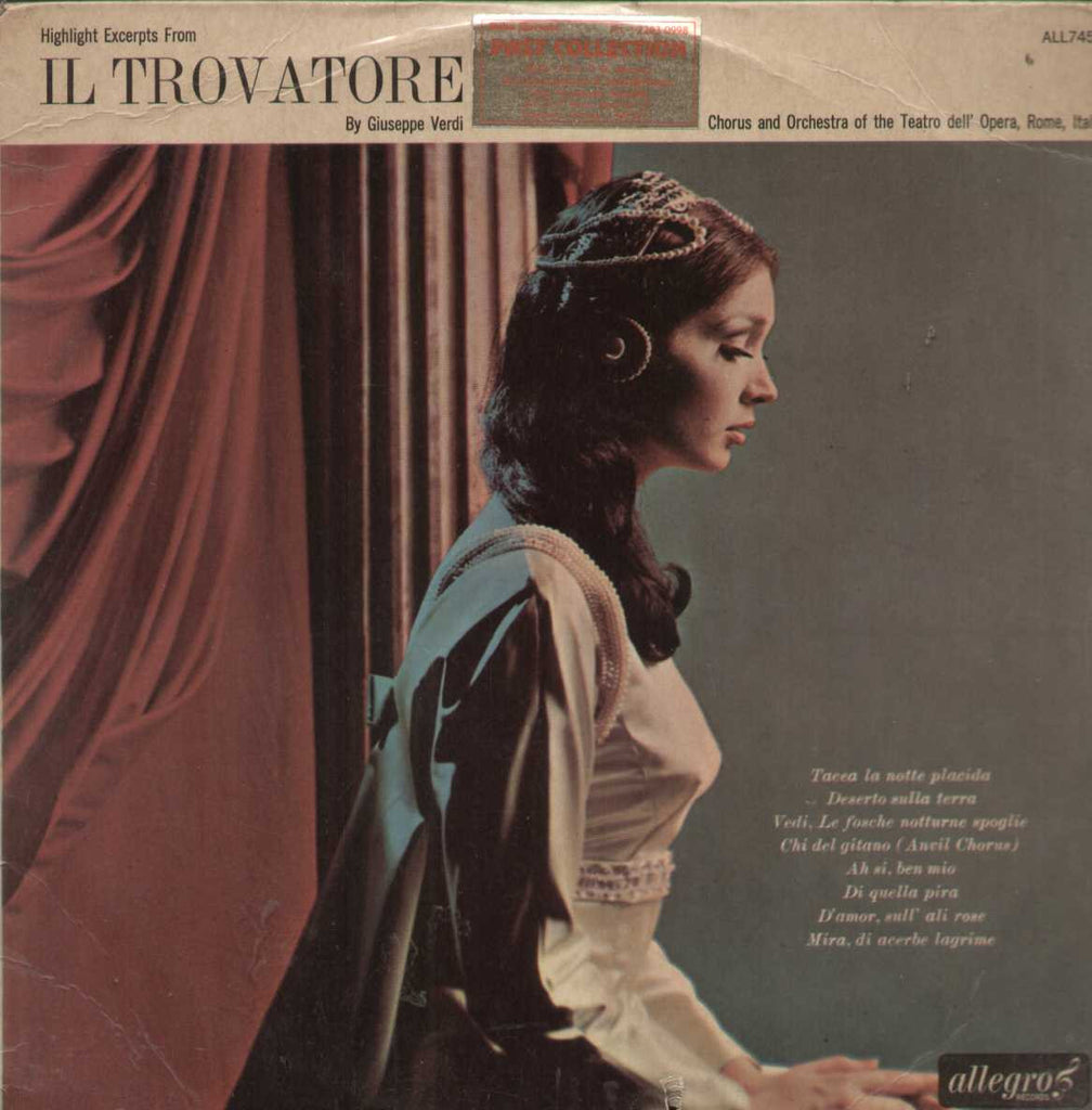 Highlight Excerpts From Il Trovatore By Giuseppe Verdi English Vinyl LP