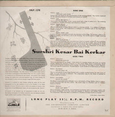 Surshri Kesar Bai Kerkar Bollywood Vinyl LP