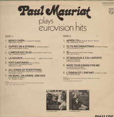 Paul Mauriat Plays Eurovision Hits English Vinyl LP