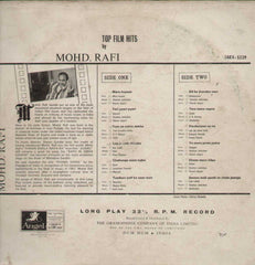 Top Film Hits by Mohd.Rafi Bollywood Vinyl LP
