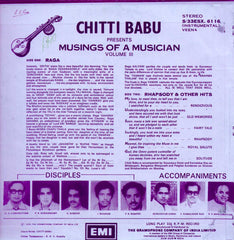 Chitti Babu Presents Musings Of A Musician Vol 3 Bollywood Vinyl LP