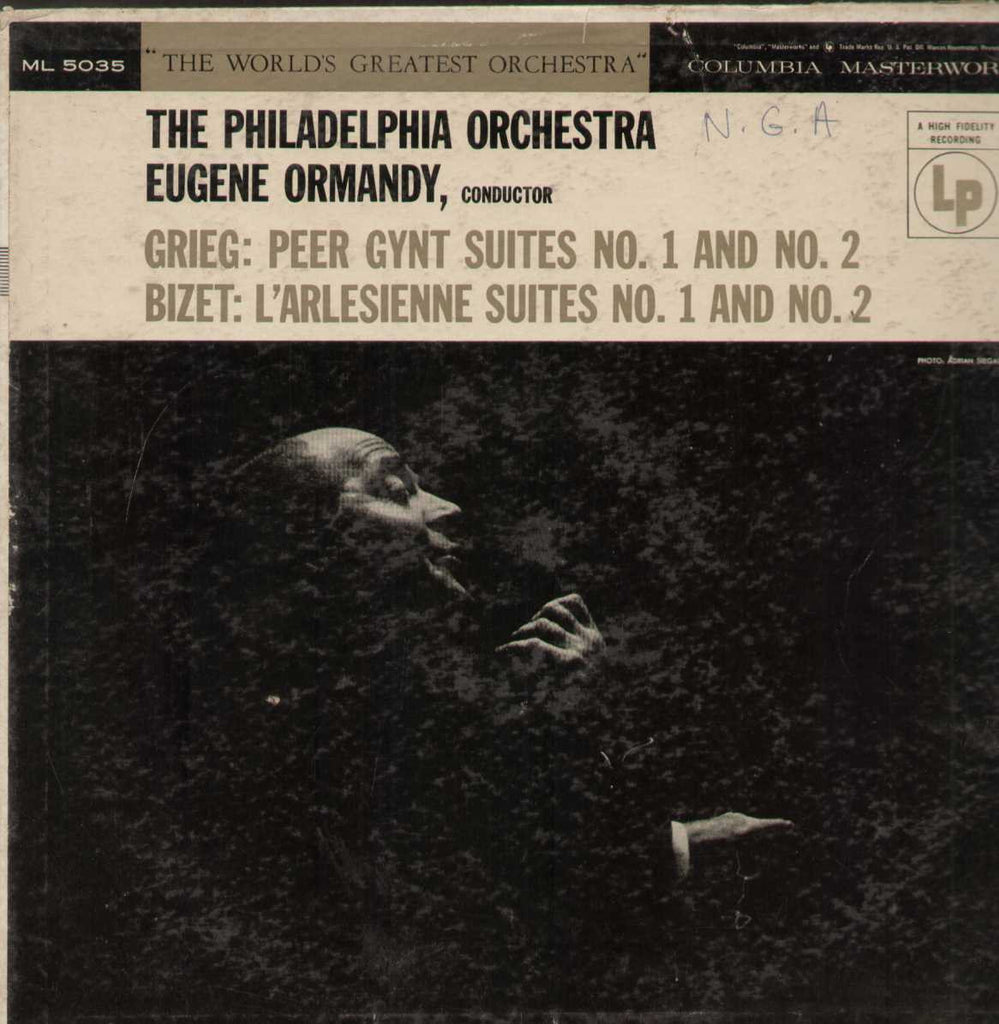 The Philadelphia Orchestra Eugene Ormandy Grieg Bizet English Vinyl LP