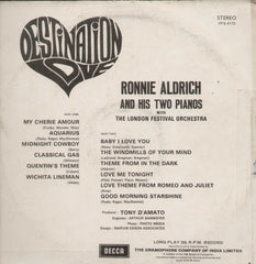 Destination Ronnie Aldrich And His Two Pianos With The London Festival Orchestra English Vinyl LP