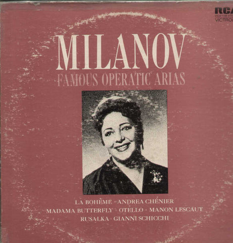 Milanov Famous Operatic Arias English Vinyl LP