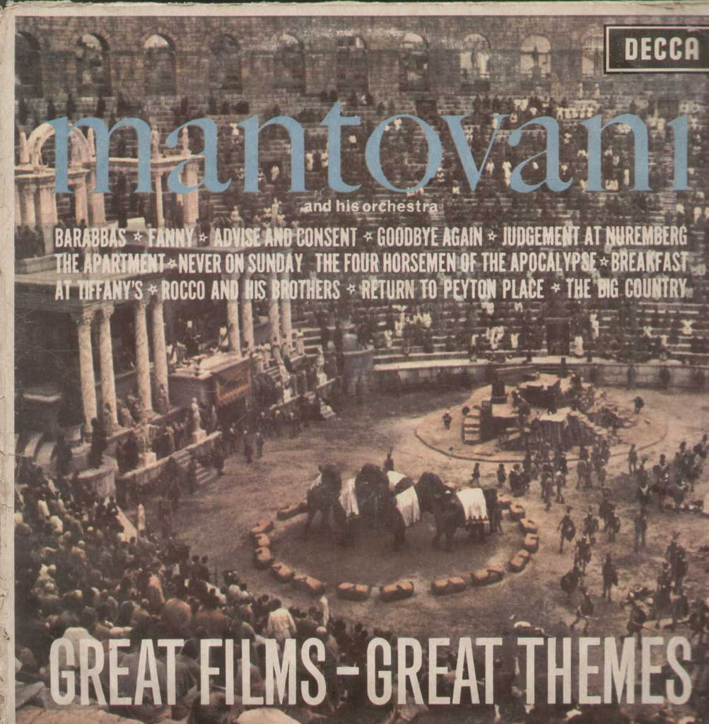 Mantovani And His Orchestra Great Films- Great Themes English Vinyl LP