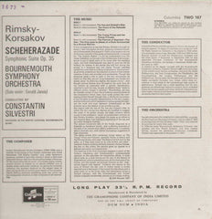 Rimsky-Korsakov Scheherazade Silvertri- Bournemouth Symphony Orchestra English Vinyl LP