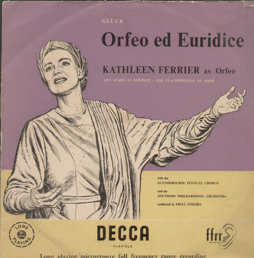 Gluck Orfeo Ed Euridice Kathlen Ferrier As Orfeo English Vinyl LP