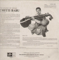 The Sound Of Veena Chitti Babu Bollywood Vinyl LP