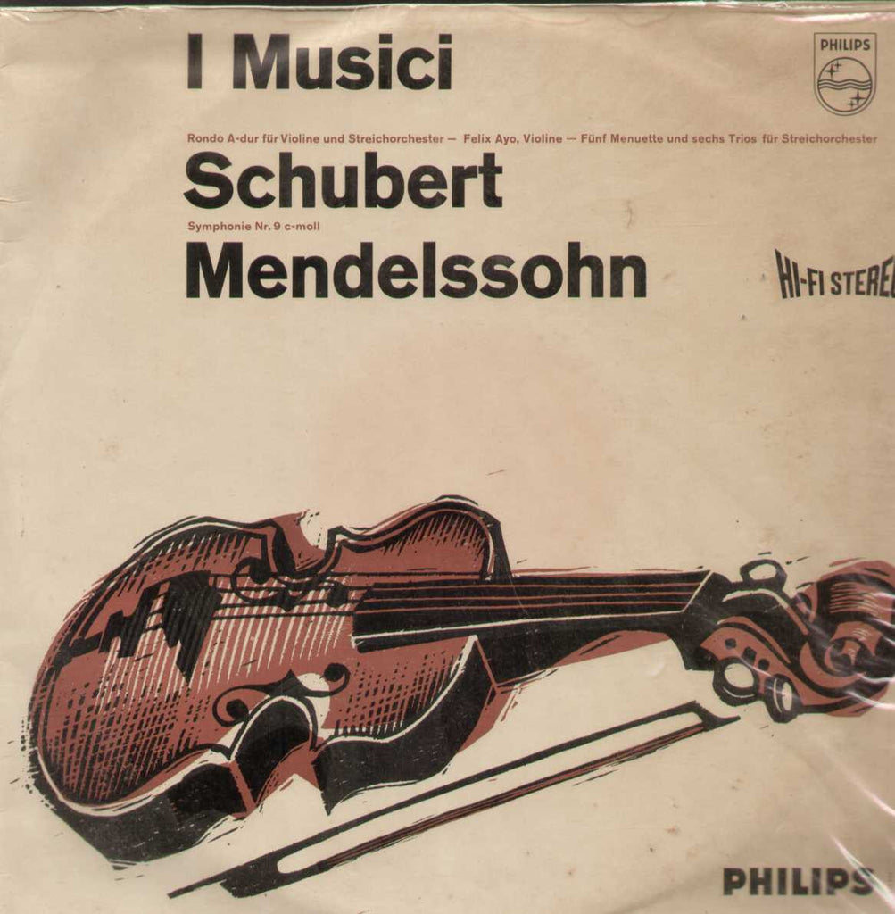 I Musici Schubert Mendelssohn English Vinyl LP