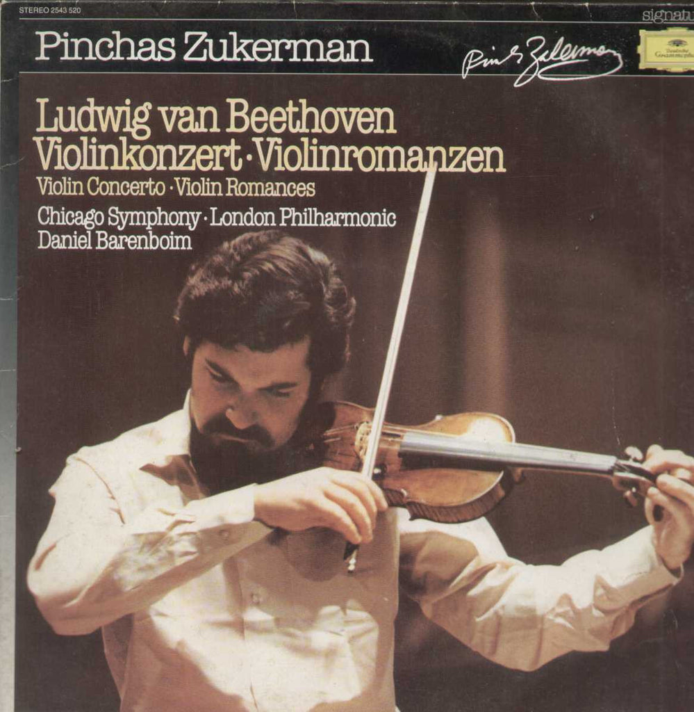 Pinchas Zukerman Ludwig Van Beethoven Violinkonzert. Violinramanzen En –  BollywoodVinyl