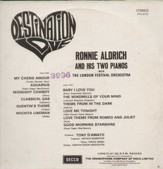 Destination Love Ronnie Aldrich And His Two Pianos With The London Festival Orchestra English Vinyl LP