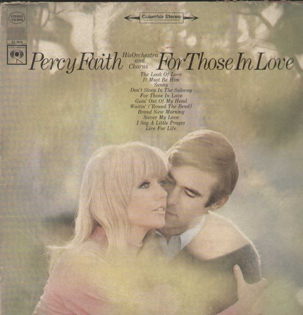 Percy Faith His Orchestra And Chorus For Those In Love English Vinyl LP