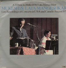 Mukesh And Lata Mangeshkar Live Recording Of Concert In U.S.A. And Cannada- August 1976 Bollywood Vinyl LP