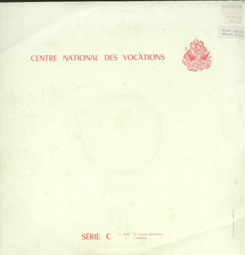 Centre National Des Vocations Serie C — LP vinyl record cover