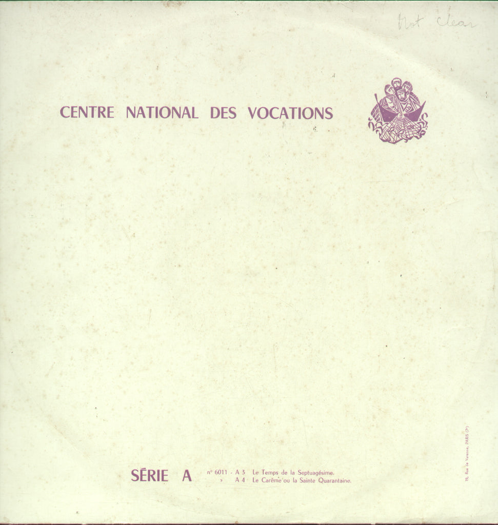Centre National Des Vocations Srie A - English Bollywood Vinyl LP