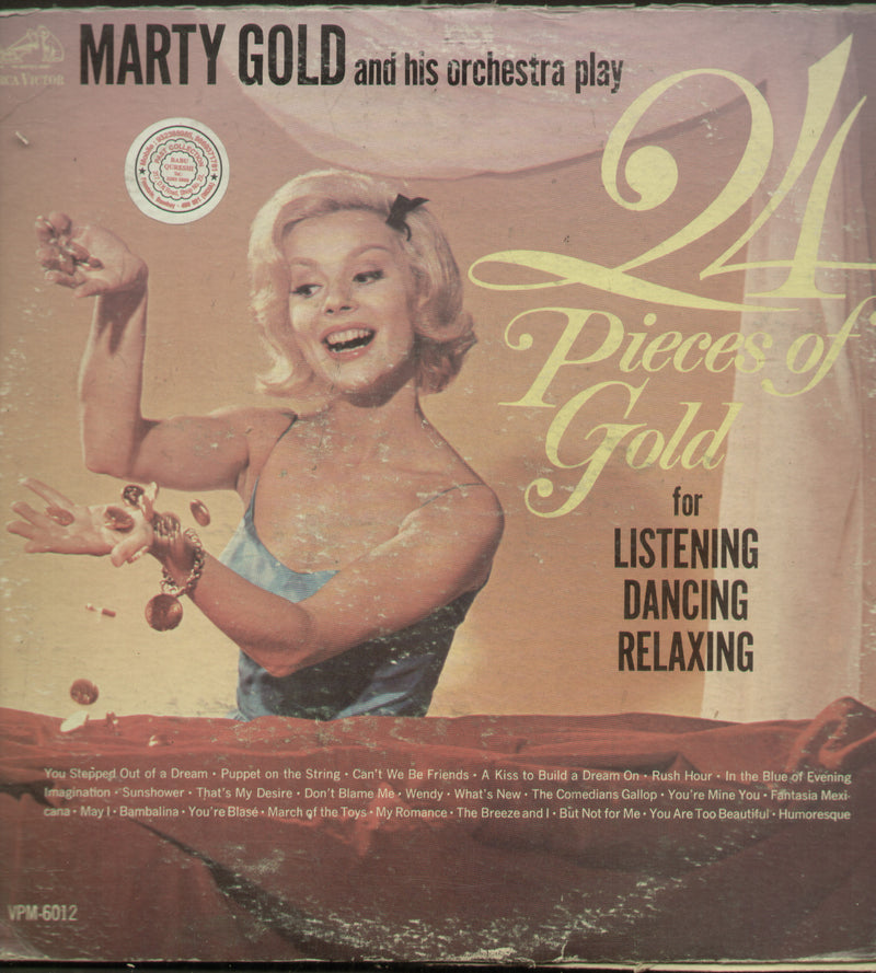 Dual by Marty Gold And His Orchestra 24 Pieces Of Gold — LP vinyl record cover
