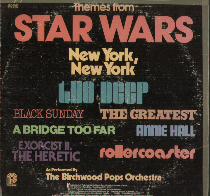 Themes From Star Wars New York — LP vinyl record cover