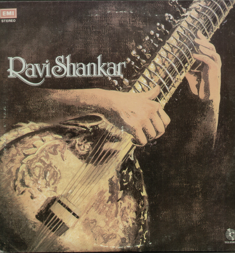 Sitar by Ravi Shankar — 1990 Indian classical LP vinyl record cover