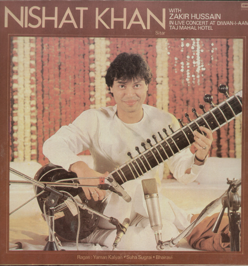 Nishat Khan & Zakir Hussain — 1985 Indian classical LP vinyl record cover