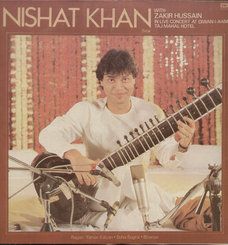 Nishat Khan & Zakir Hussain — 1985 Indian classical LP vinyl record cover
