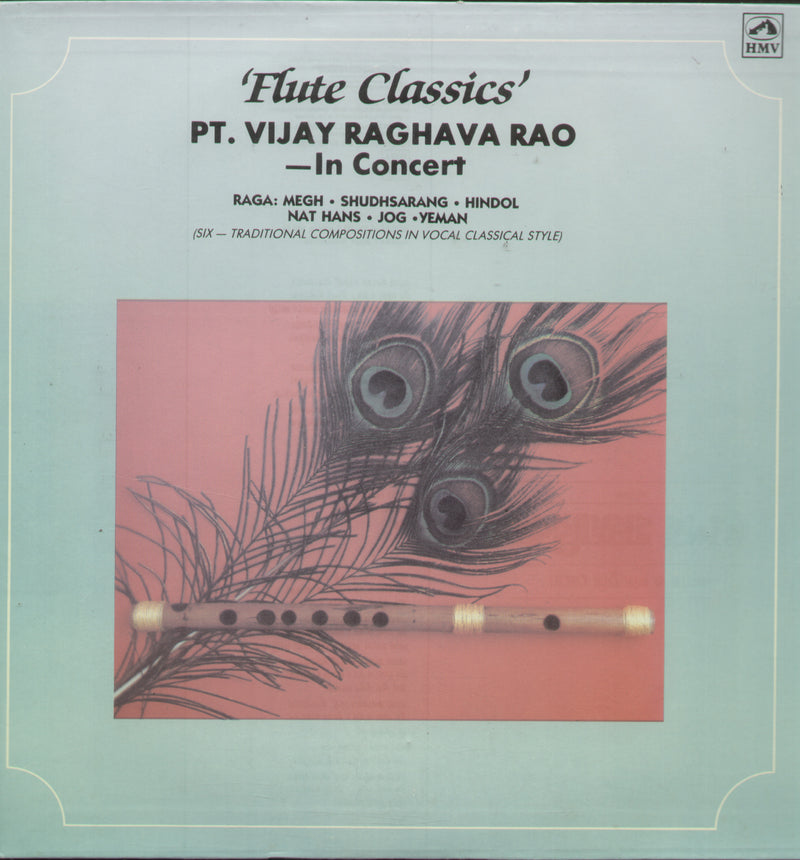 In Concert by Vijay Raghava Rao — 1987 Indian classical LP vinyl record cover