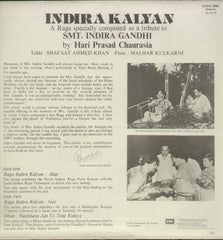 Hariprasad Chaurasia - Indira Kalyan - Classical Bollywood Vinyl LP