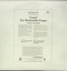 Ustad Zia Mohiuddin Dagar - Classical Bollywood Vinyl LP