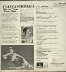 Vijayanthimala - Bharata Natya - Classical Bollywood Vinyl LP