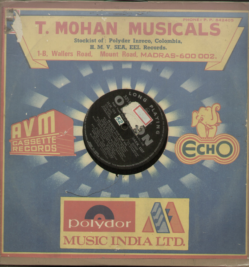 T. Mohan Musicals - Tamil Bollywood Vinyl LP