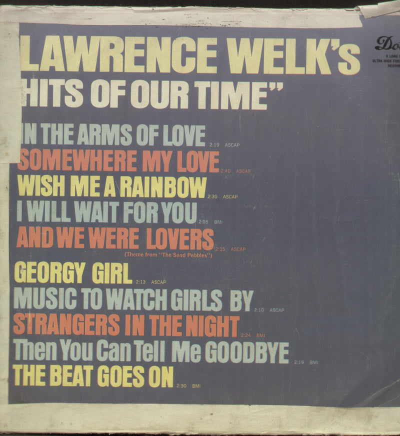 Lawrence Welk's Hits Of Our Time — 1967 LP vinyl record cover