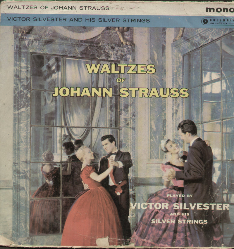 Waltzes Of Johann Strauss Victor Silverster And His Silver Strings — LP vinyl record cover