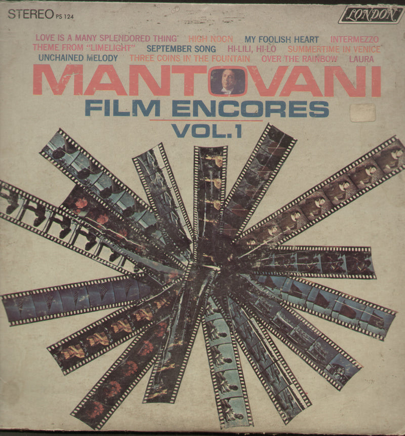 Viny by Mantovani Film Encores Vol. I — Bollywood LP vinyl record cover