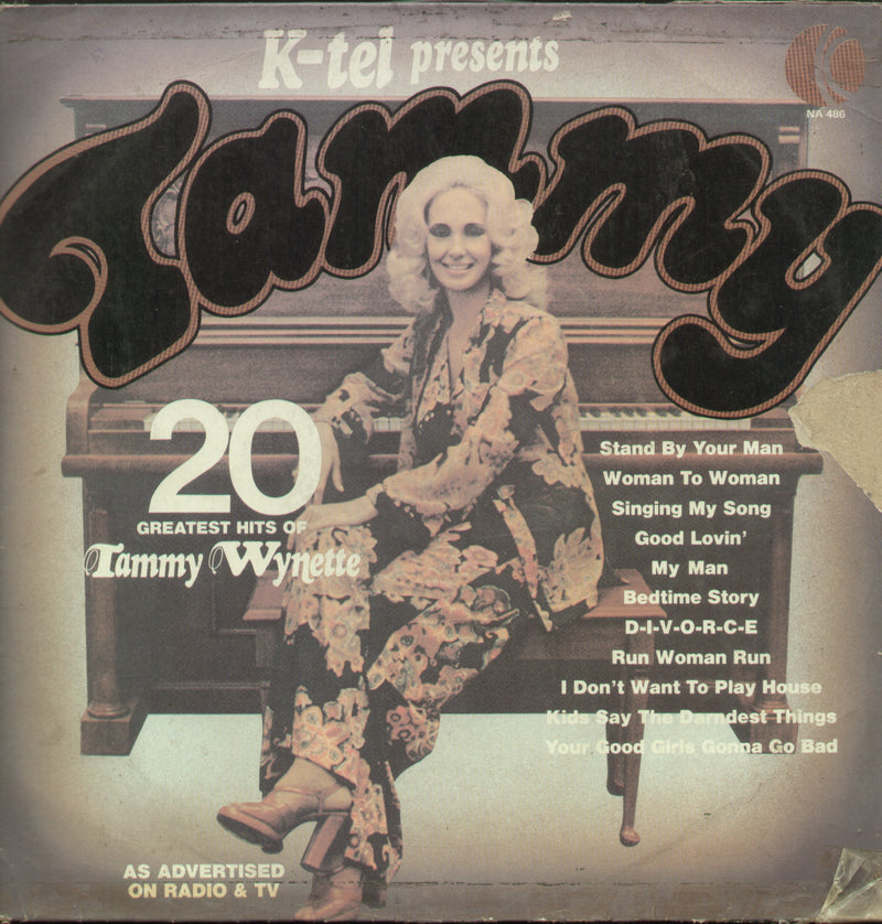 Tammy 20 Greatest Hits of Tammy Wynette — LP vinyl record cover