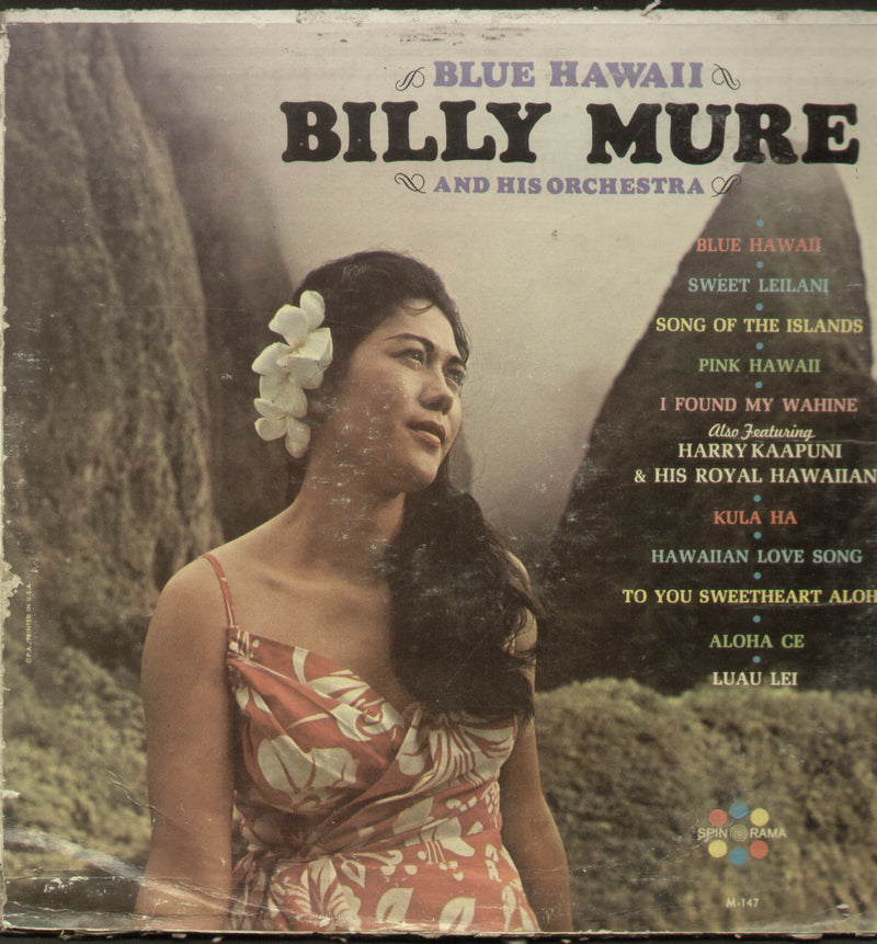 Blue Hawaii Billy Mure and His Orchestra — LP vinyl record cover