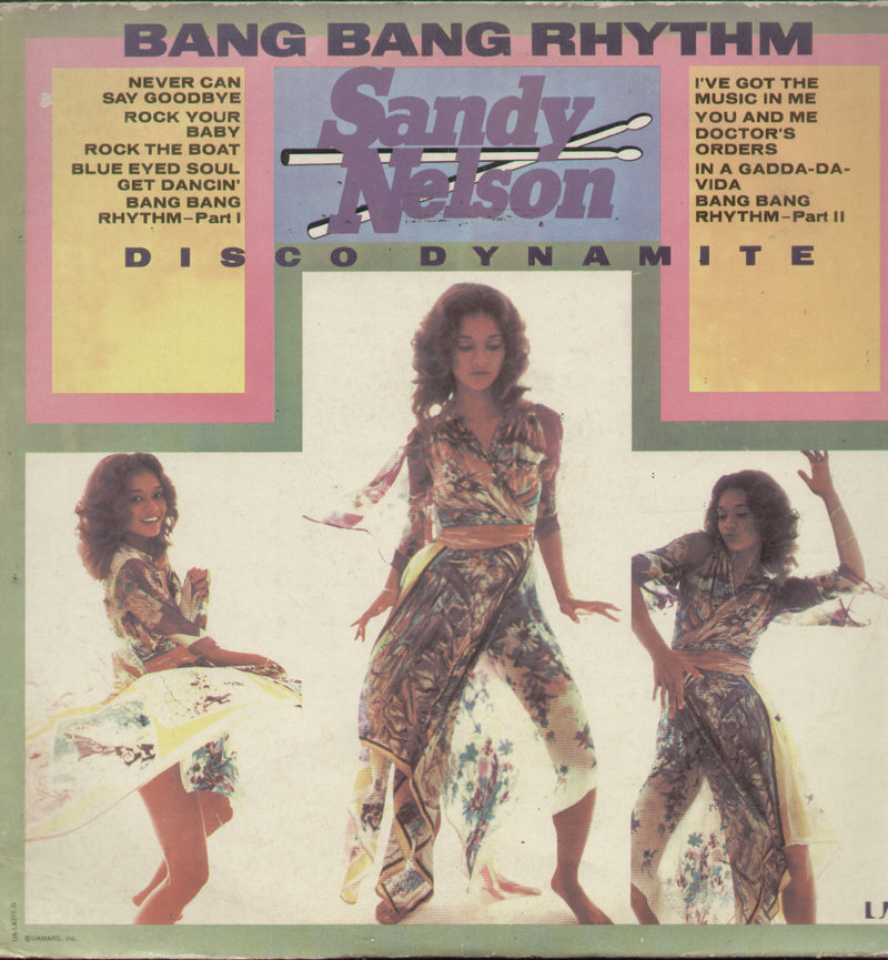Sandy Nelson Disco Dtnamite — disco LP vinyl record cover