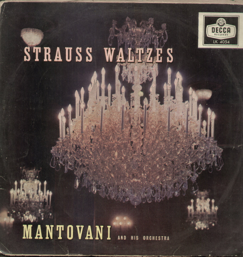 Strauss Waltzes Mantovani And His Orchestra — LP vinyl record cover