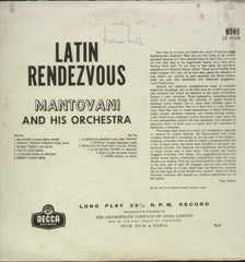 Mantovani And His Orchestra Latin Rendezvous - English Bollywood Vinyl LP